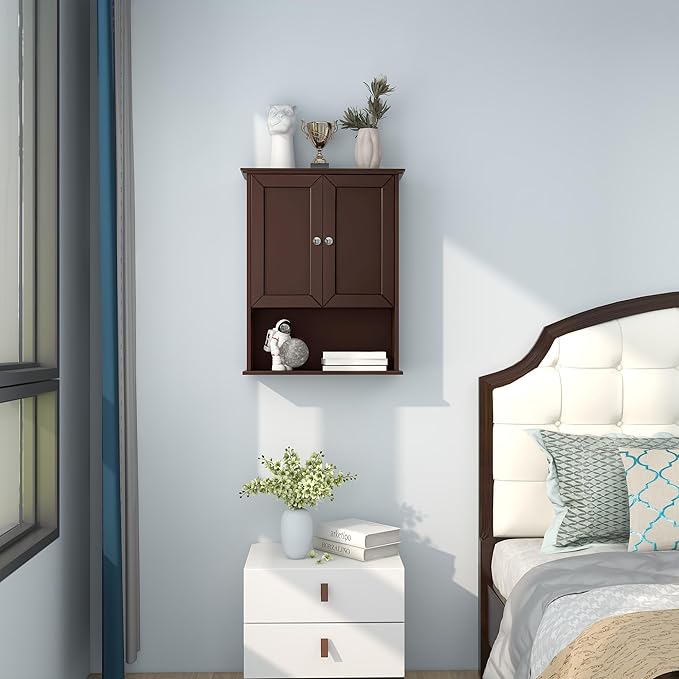 Bathroom Wall Cabinet Expresso Over Toilet Storage - Image 9