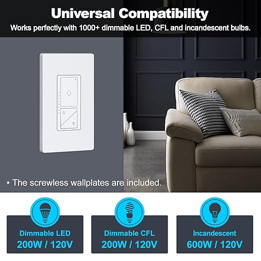 BESTTEN 10 Pack Super Slim Digital Dimmer - Image 5