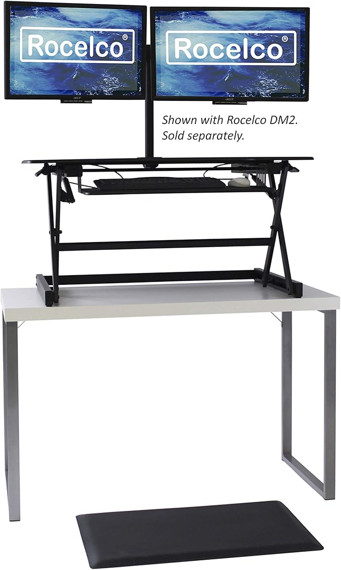 Rocelco 40" Large Height Adjustable Standing Desk Converter - Image 2