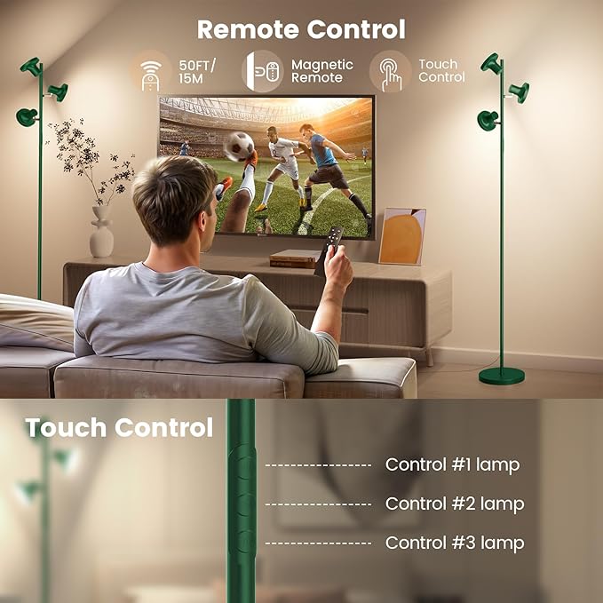 SIBRILLE 36W LED Tree Floor Lamp, Modern Dimmable Standing Lamp - Image 6