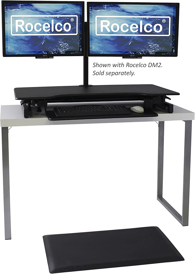 Rocelco 40" Large Height Adjustable Standing Desk Converter - Image 6