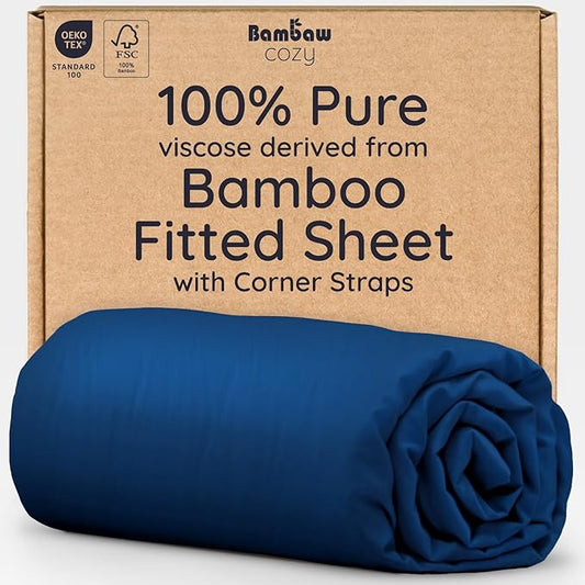 Bambaw 100% Viscose Derived from Bamboo Fitted Sheet Twin Size, Cooling Fitted by Bambaw