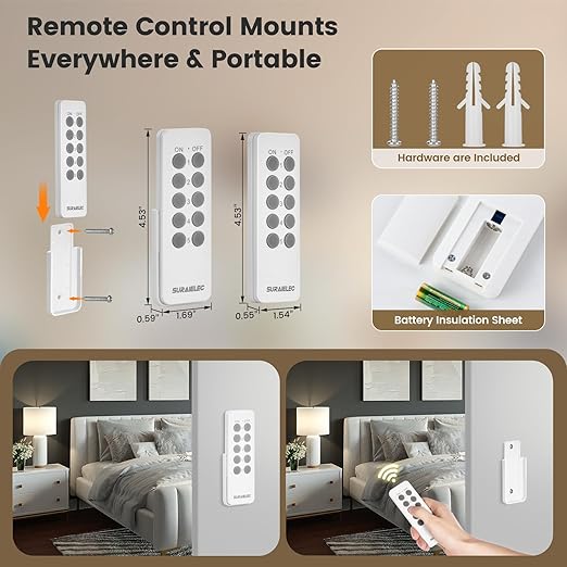 SURAIELEC Remote Control Outlet, Wireless Remote Light Switch, 100 FT, - Image 6