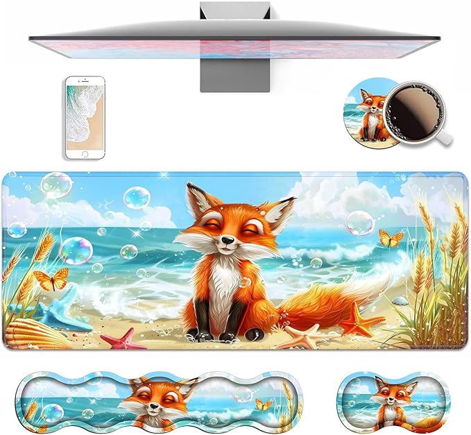 4 in 1 Ergonomic Keyboard Wrist Rest & Mouse Pad Wrist Rest Set, Large XXL by Unknown