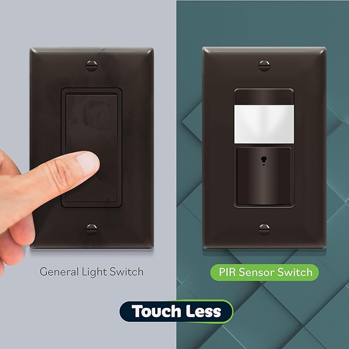 TOPGREENER PIR Motion Sensor Switch, Ambient Light Level Detector, No Neutral - Image 6
