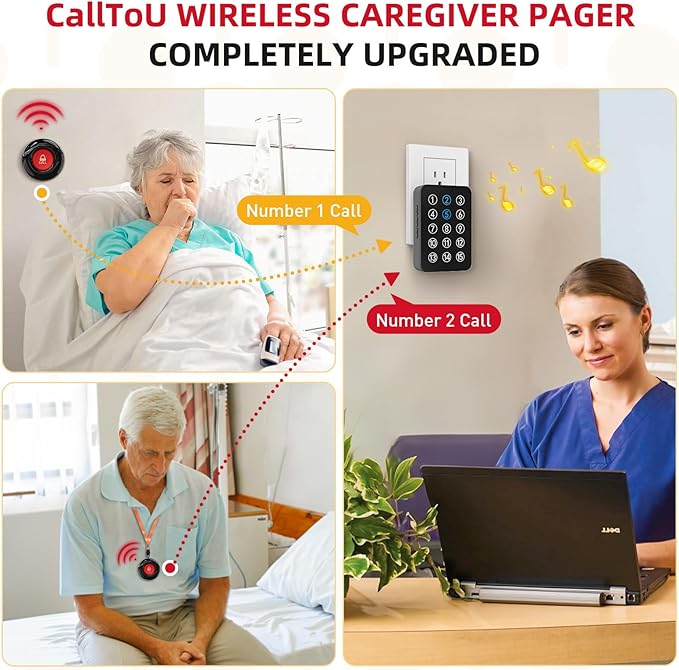CallToU Wireless Caregiver Pager Nurse Call Button - Image 2