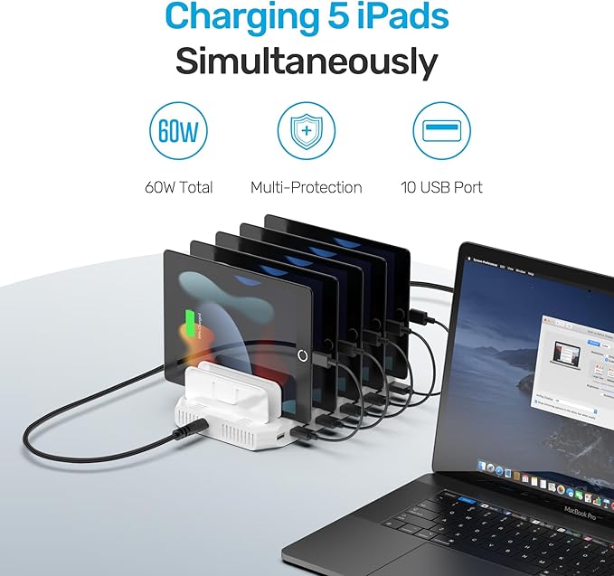 【10PCS】 Unitek Multi Charging Station, 10-Port USB Charger - Image 7