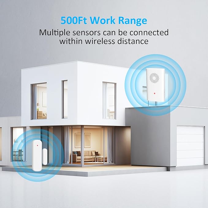 Door Chime, Wireless Door Open Sensor Alarm When Entry Business/Office/Store - Image 3
