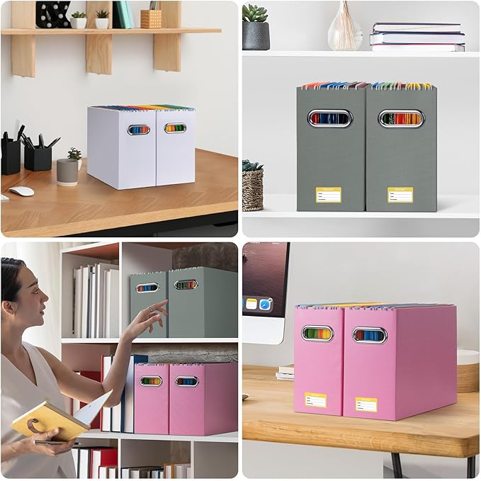 BALEINE File Organizer Box, Cardboard File Folder Organizer - Image 8