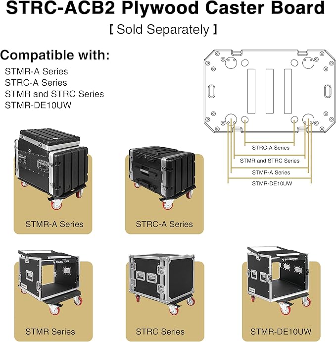 Sound Town Lightweight 10U PA DJ Rack/Road Case - Image 7