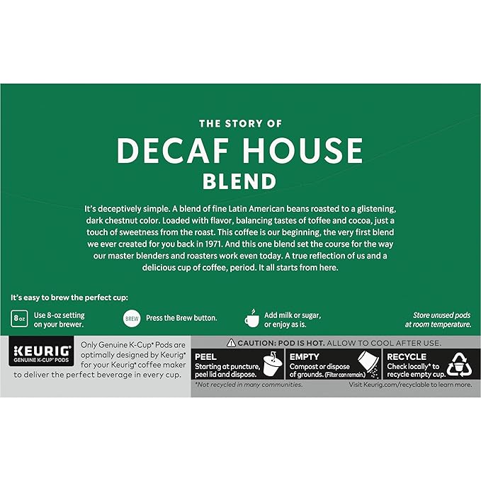 Starbucks K-Cup Coffee Pods, Medium Roast Hot or Iced Coffee, Decaf House Blend - Image 8
