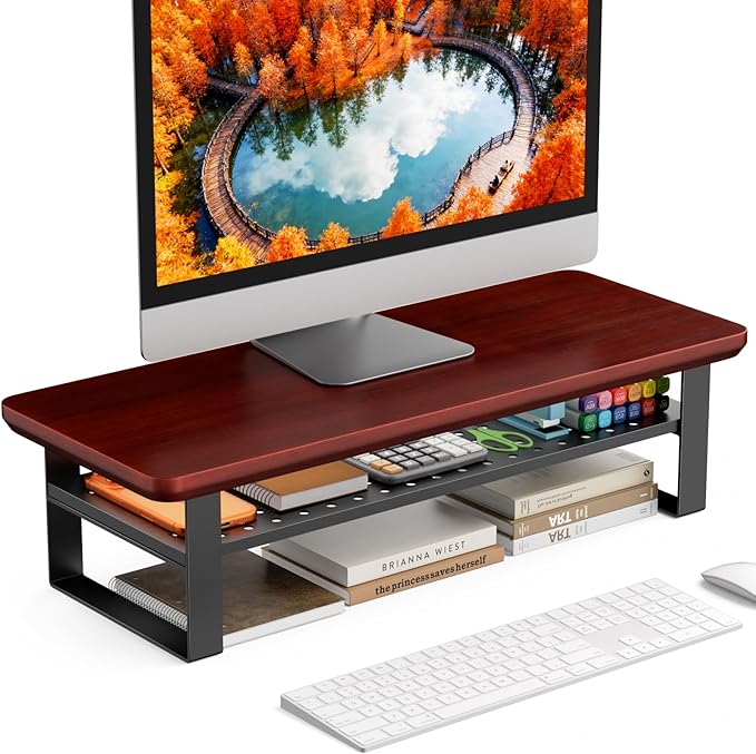NestNeat Monitor Stand Riser, 24 Inch Computer Monitor Stand by NestNeatHome