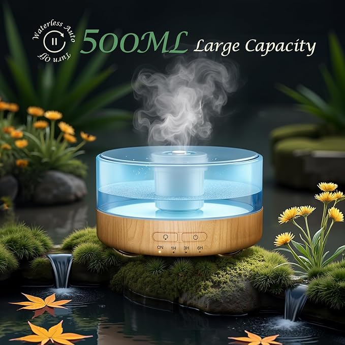 Essential Oil Diffuser for Home: 500ML Aroma Diffuser for Hotel Office Yoga Room - Image 7
