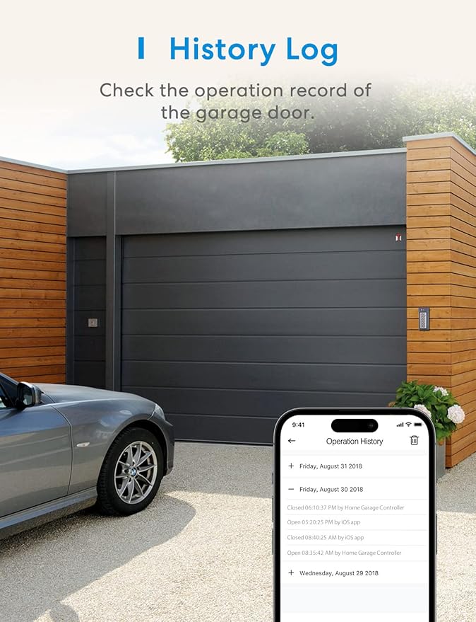 meross Smart WiFi Garage Door Opener Remote, App Control, Works - Image 7