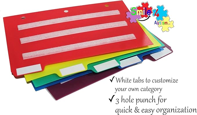 Smile4autism Small 7x9” Tools Perfect to Keep Your Loose Visual Picture Cards - Image 9