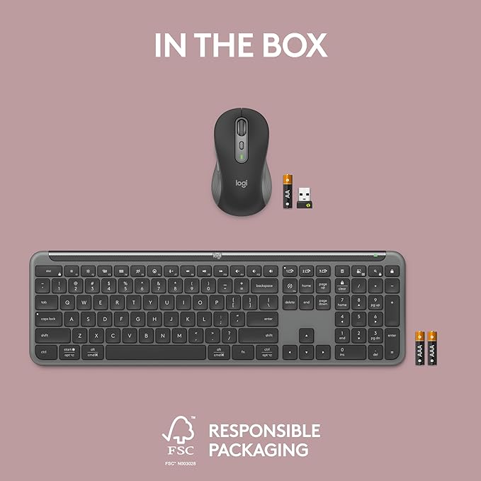 Logitech MK955 Signature Slim Wireless Keyboard and Mouse Combo, - Image 13