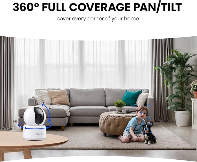 GALAYOU 5MP Security Camera Indoor-360 Degree 2.4G WiFi Cameras - Image 3