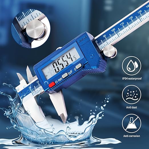 Dasqua 6” IP54 Digital Caliper, Stainless Steel Water-Resistant Precision - Image 4