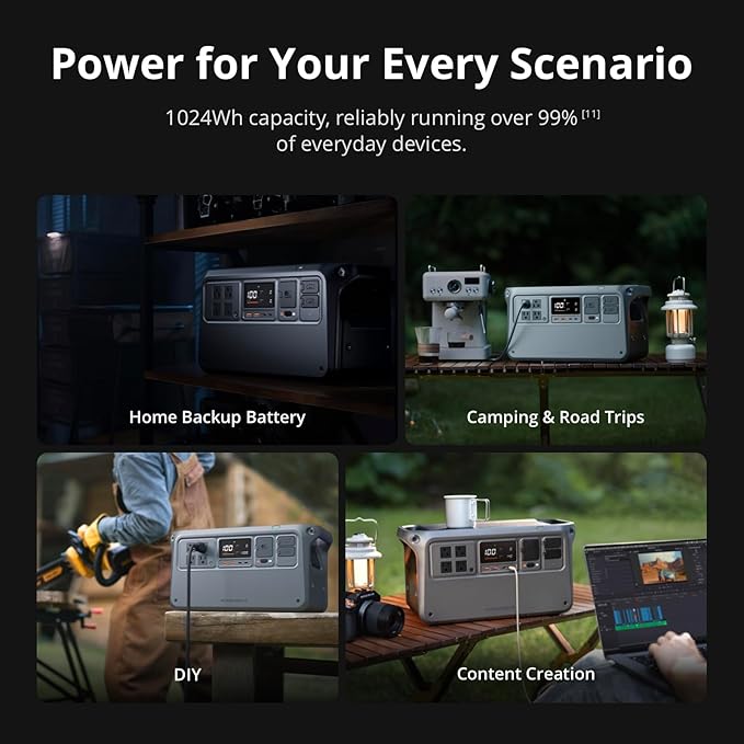 DJI Power 1000 V2 Portable Power Station, 1024Wh LFP Battery, Compact Size - Image 6
