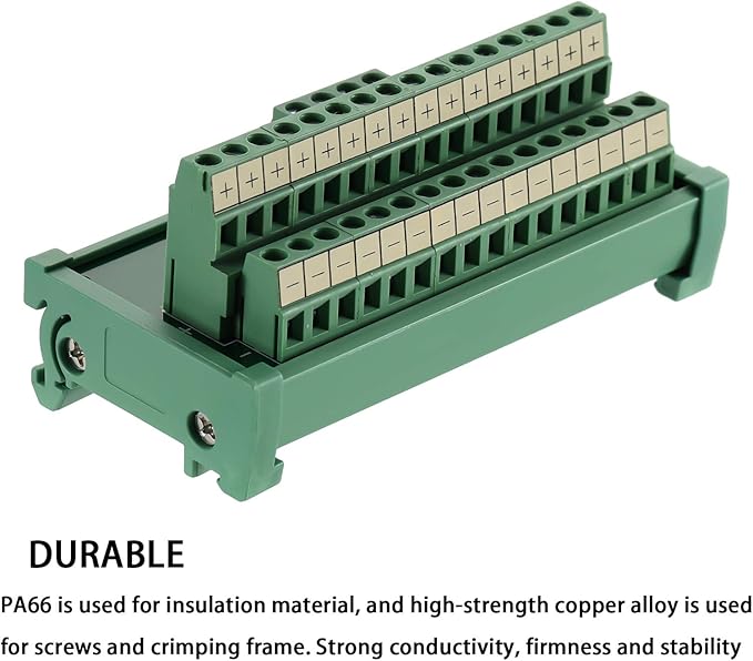 ANMBEST 2 in 16 Out Terminal Blocks Module, 25A DIN Rail and Panel Mounting - Image 3