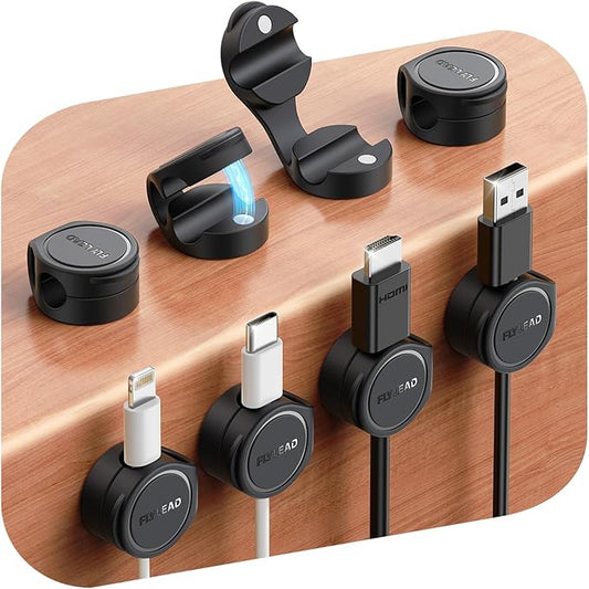 8-Pack Silicone Cord Organizer Magnetic Cable Clips, Adhesive Cable Management by Sincerityisworththewait