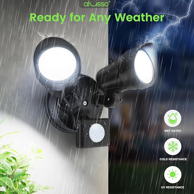 ALUSSO LED Security Lights Motion Sensor, 25W 2000LM Flood Lights Outdoor - Image 7