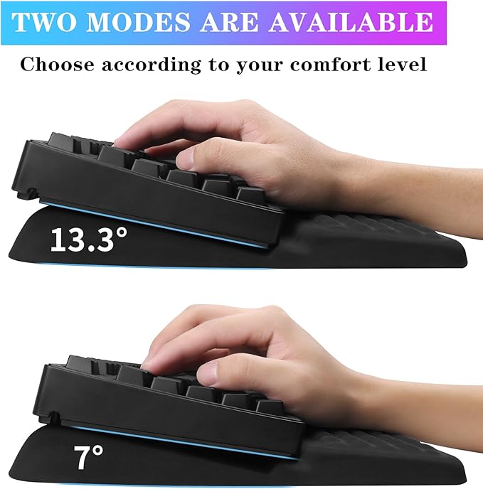Computer Keyboard Stand with Wrist Rest, Ergonomic Tilted Keyboard Holder - Image 2