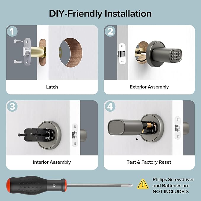 ThorBolt Keyless Entry Door Lock, Fingerprint Door Lock - Image 6