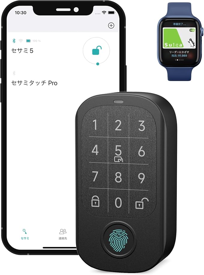 CANDY HOUSE Sesame Touch Pro, Smart Lock, Fingerprint, NFC Card, Vacation Rental by CANDYHOUSE