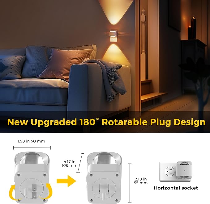 L LOHAS LED Night Lights Plug into Wall, Night Light Projector, Dusk to Dawn - Image 7