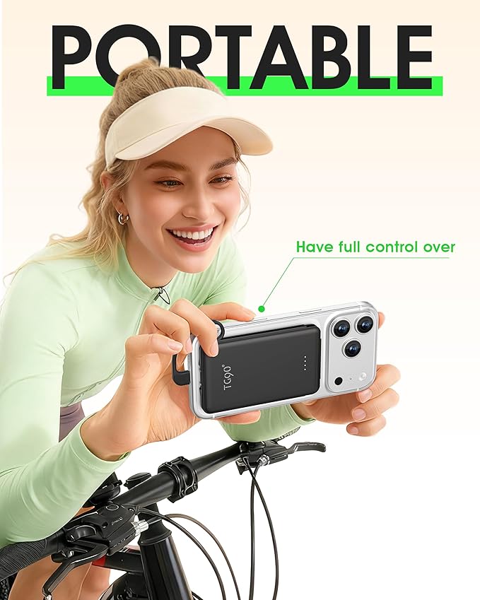 TG90° 2 Pack 5000mAh Power Bank, Small Portable Charge Built-in AC Plug and - Image 7
