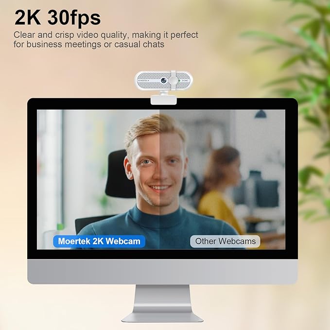 MOERTEK 2K Webcam for PC, Webcam - Image 2