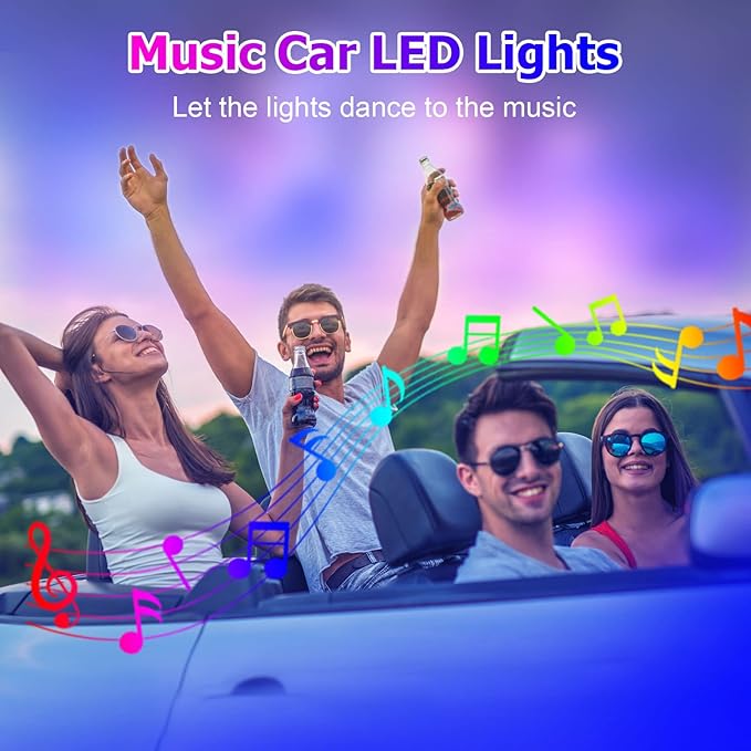 Upgraded 6-in-1 Car Ambient Lighting Kit, 315-inch Pre-Threaded Fiber Optic - Image 6