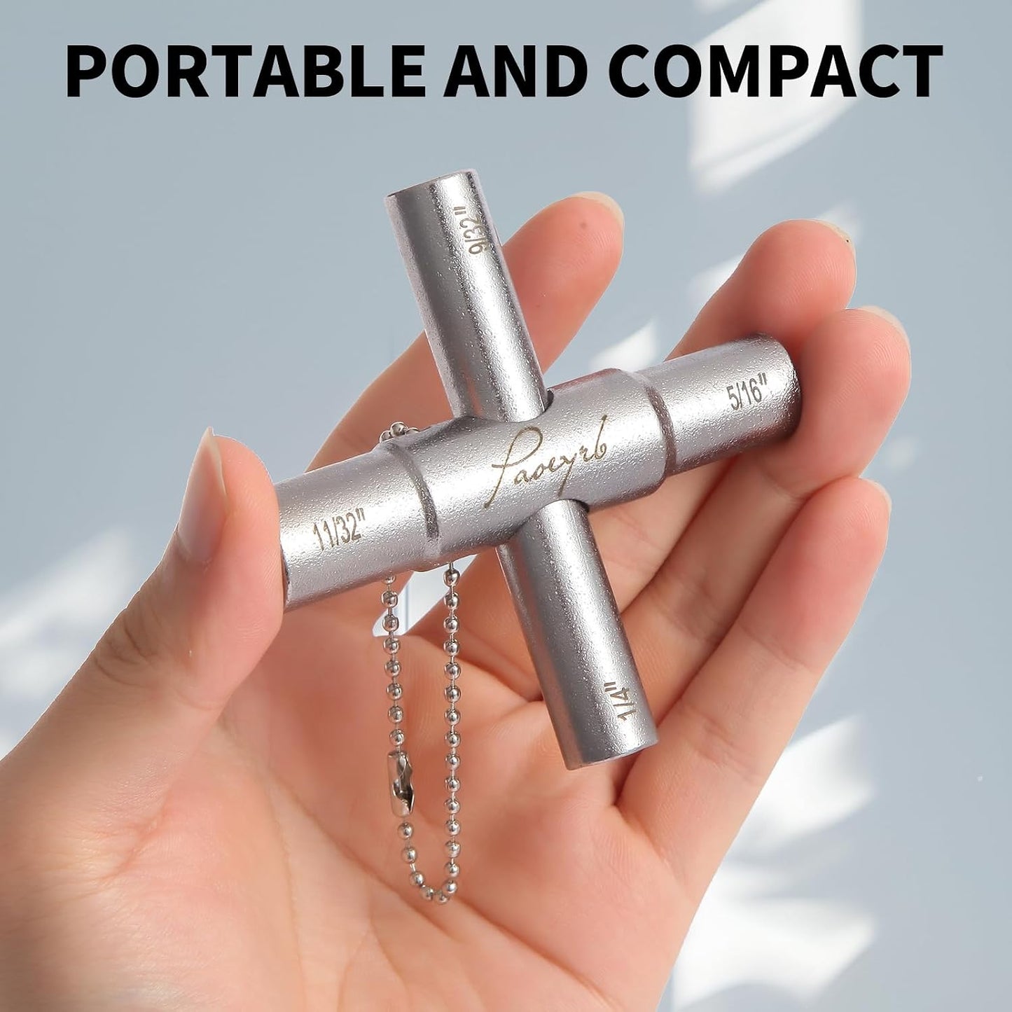 2 Pcs Multi-functional Water Key | Premium Silcock Key 4 Way, Water Key Shut Off Tool, Compact Water Meter Key for Hose Bib, Valve, Faucet and Spigot