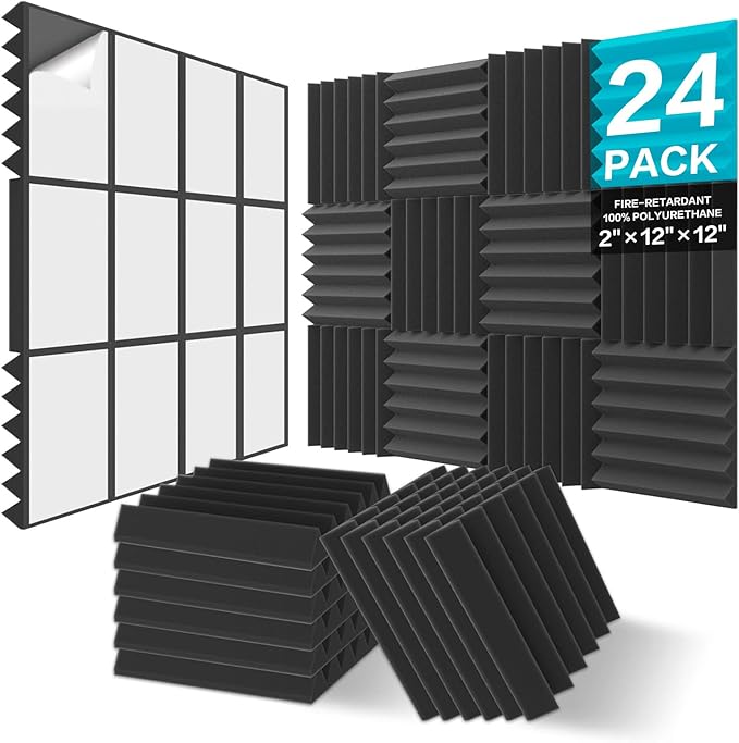 JBER 24 Pack Sound Proof Acoustic Foam Panels by JBER