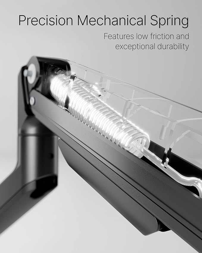 monTEK Deluxe Monitor Arm up to 40 Inch Holds 26.4 lbs Curved Screens Aluminum - Image 9