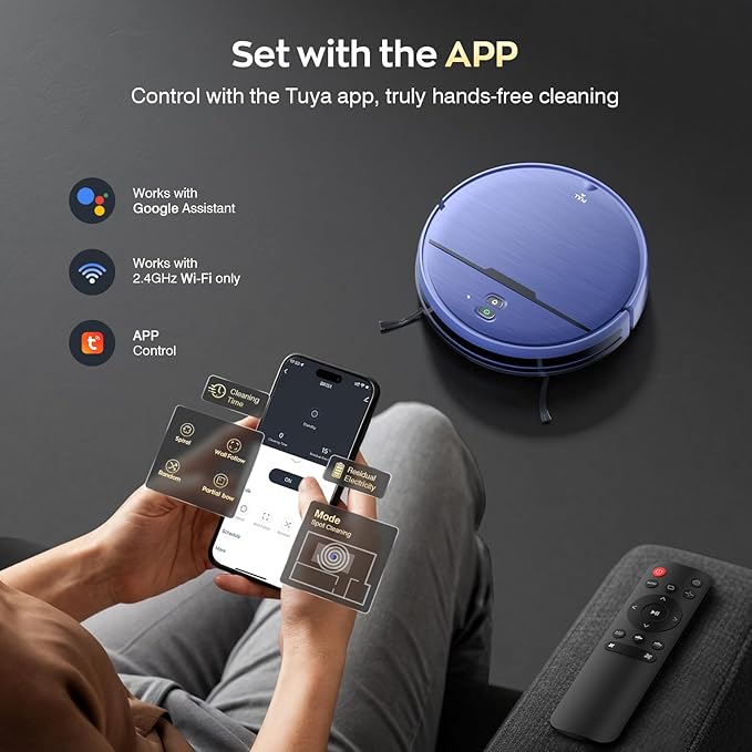 Robot Vacuum and Mop Combo, 2 in 1 Robotic Vacuums Cleaner - Image 6