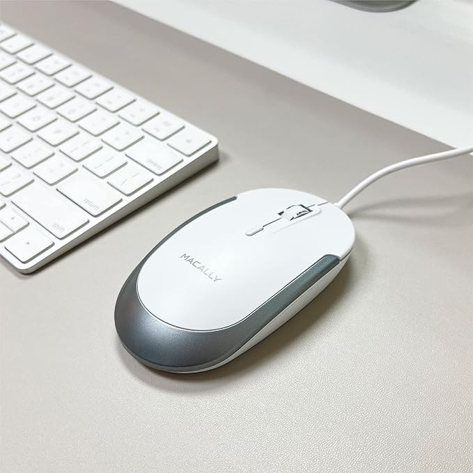 Macally Silent Wired Mouse - Image 2