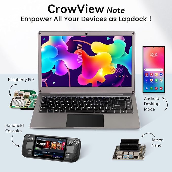 GrowCube Portable Monitor with Keyboard, 14inch 1080P FHD Lapdock Compatible - Image 2