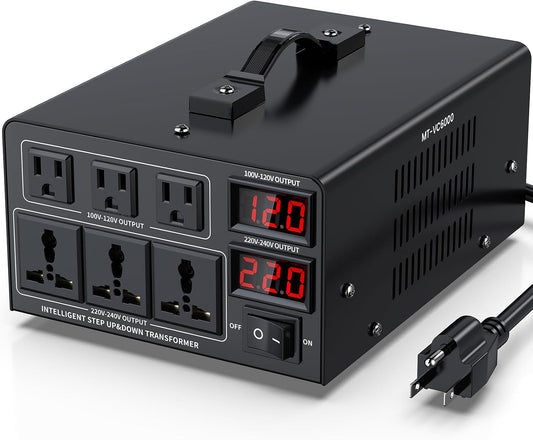 6000W Voltage Converter Transformer Step Up/Down Converter 110/120 Volt
