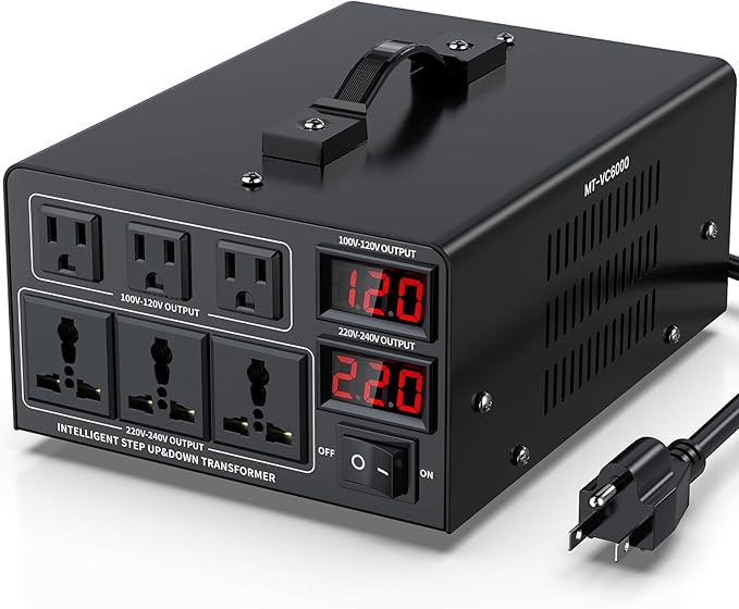 6000W Voltage Converter Transformer Step Up/Down Converter 110/120 Volt by JlouneoTravelMakeupBag