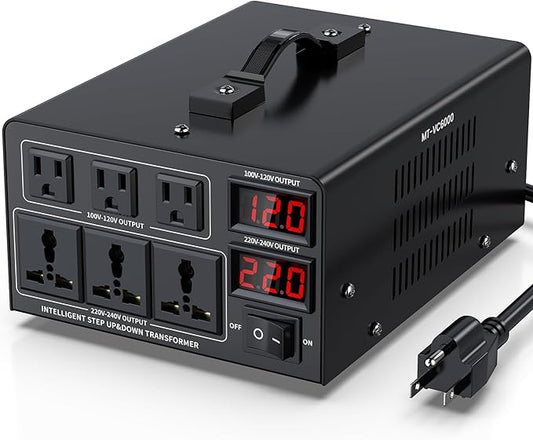 6000W Voltage Converter Transformer Step Up/Down Converter 110/120 Volt by JlouneoTravelMakeupBag