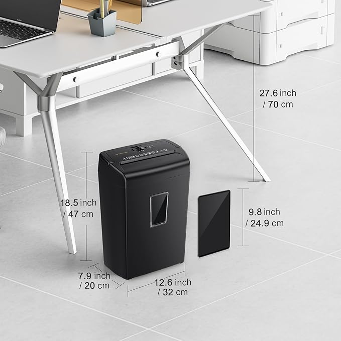 Bonsaii 10-Sheet Cross Cut Paper Shredder, 5.5 Gal Home Office Heavy Duty - Image 6