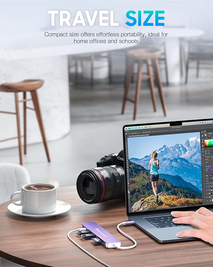 Hiearcool USB C Hub, 7-in-1 Multi-Port Adapter, USB-C to 4K HDMI Splitter Type - Image 6