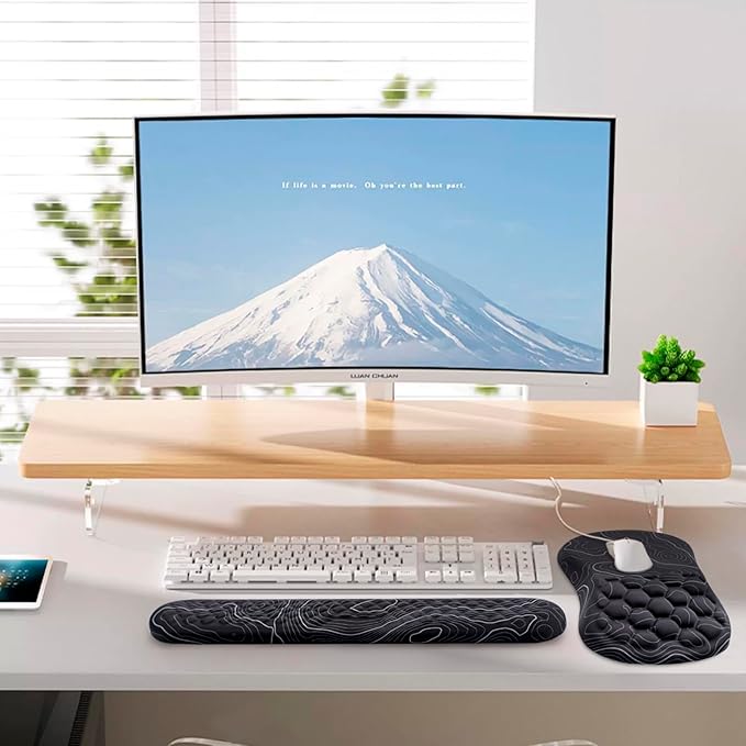 Mouse Pad Wrist Support, Laokiiy 2 in1 Keyboard Wrist Rest+ Ergonomic Mouse Pad - Image 6