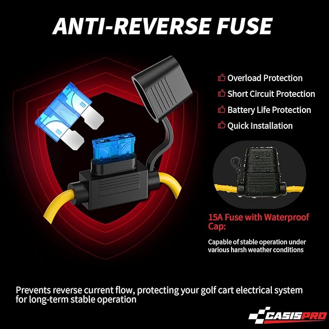 Universal 36V 48V to 12V Golf Cart Voltage Reducer DC Converter, 30A 360W DC - Image 5