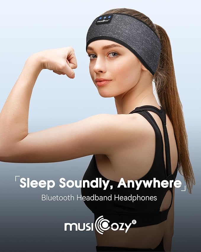 MUSICOZY Sleep Headphones Bluetooth 5.4 Headband Headphones, Wireless Earphones - Image 3