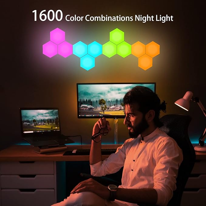 Vcwtty Hexagon Lights Wall Panels, Smart LED Wall Lights - Image 8