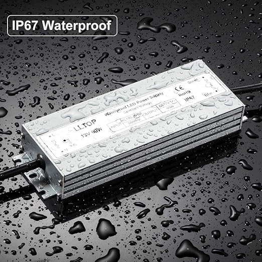 LLTOP LED Driver 60 Watts Waterproof IP67 Power Supply AC100-264V to 12V DC 5A - Image 7