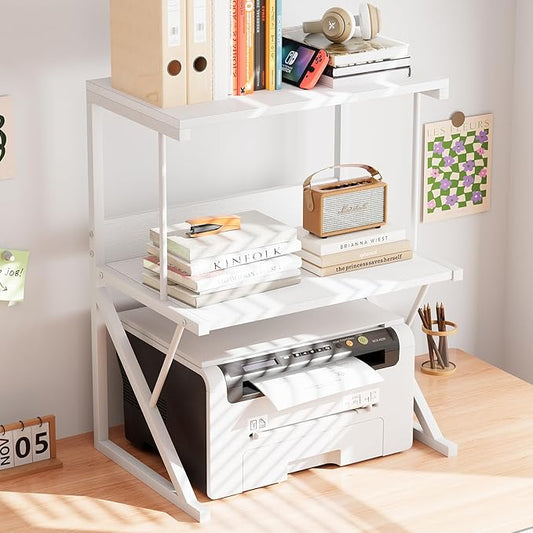 aboxoo Printer Stand for Desk, Desktop Printer Shelf Large 3-Tier Multi-Purpose by aboxoo